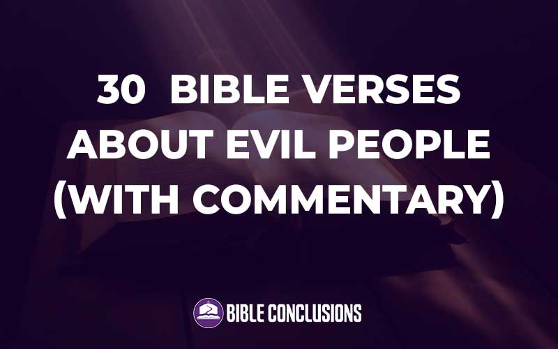 Bible Verses About Evil People